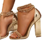 Damen Glamouröse Blockabsatzsandalen