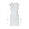 Damen Figurbetontes Minikleid mit Glitzersteinverzierungen R&B