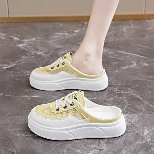 Damen Slip-On Sneakers mit luftigen Mesh-Einsätzen und komfortabler Sohlenkonstruktion R&B