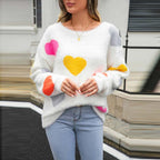 R&B | Strickpullover Mit Süßem Herzmuster