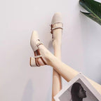 Damen Slingback-Pumps mit eleganten Perlenschmuck und komfortablem Blockabsatz R&B