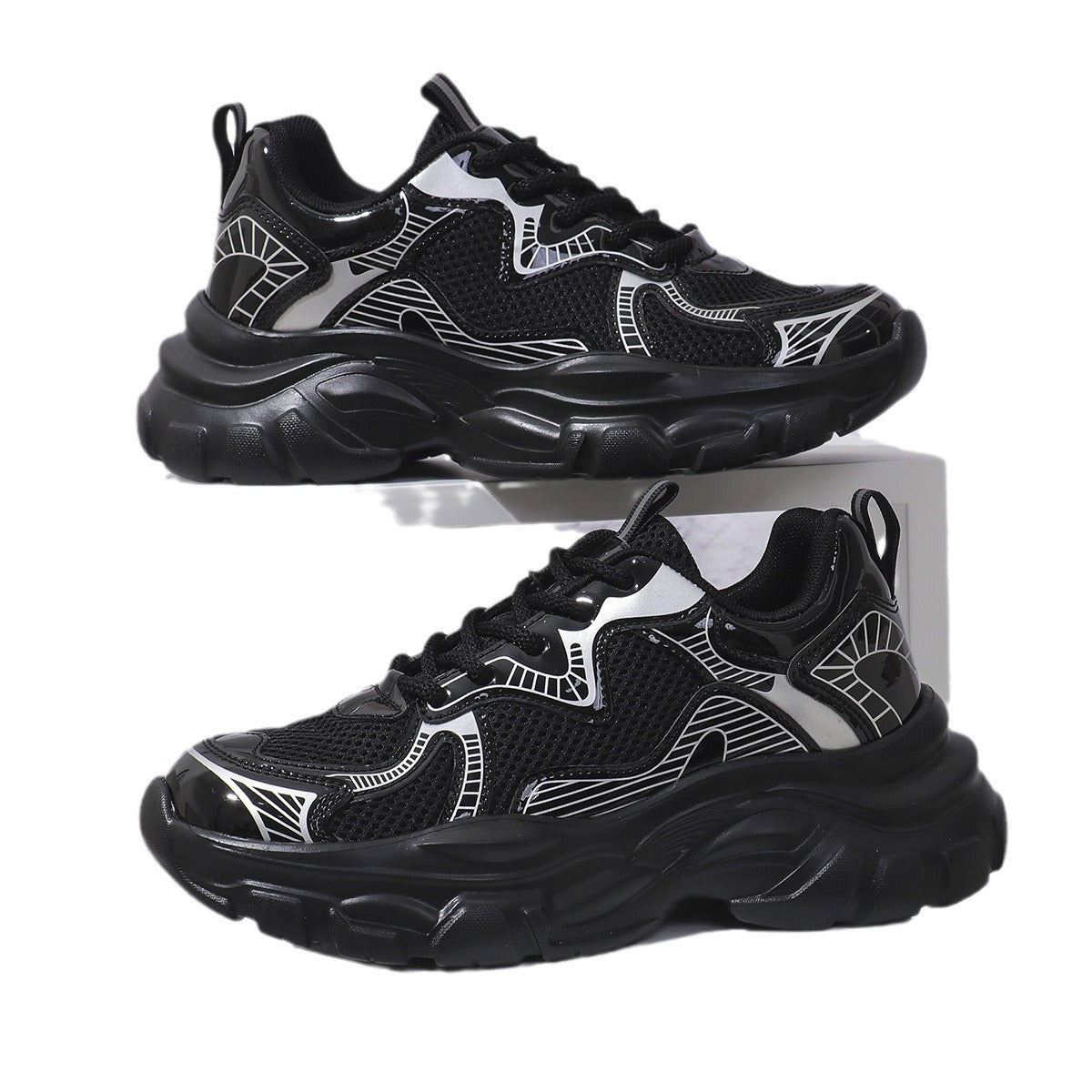Damen Sportliche Sneakers mit atmungsaktivem Obermaterial und stoßdämpfender Sohle