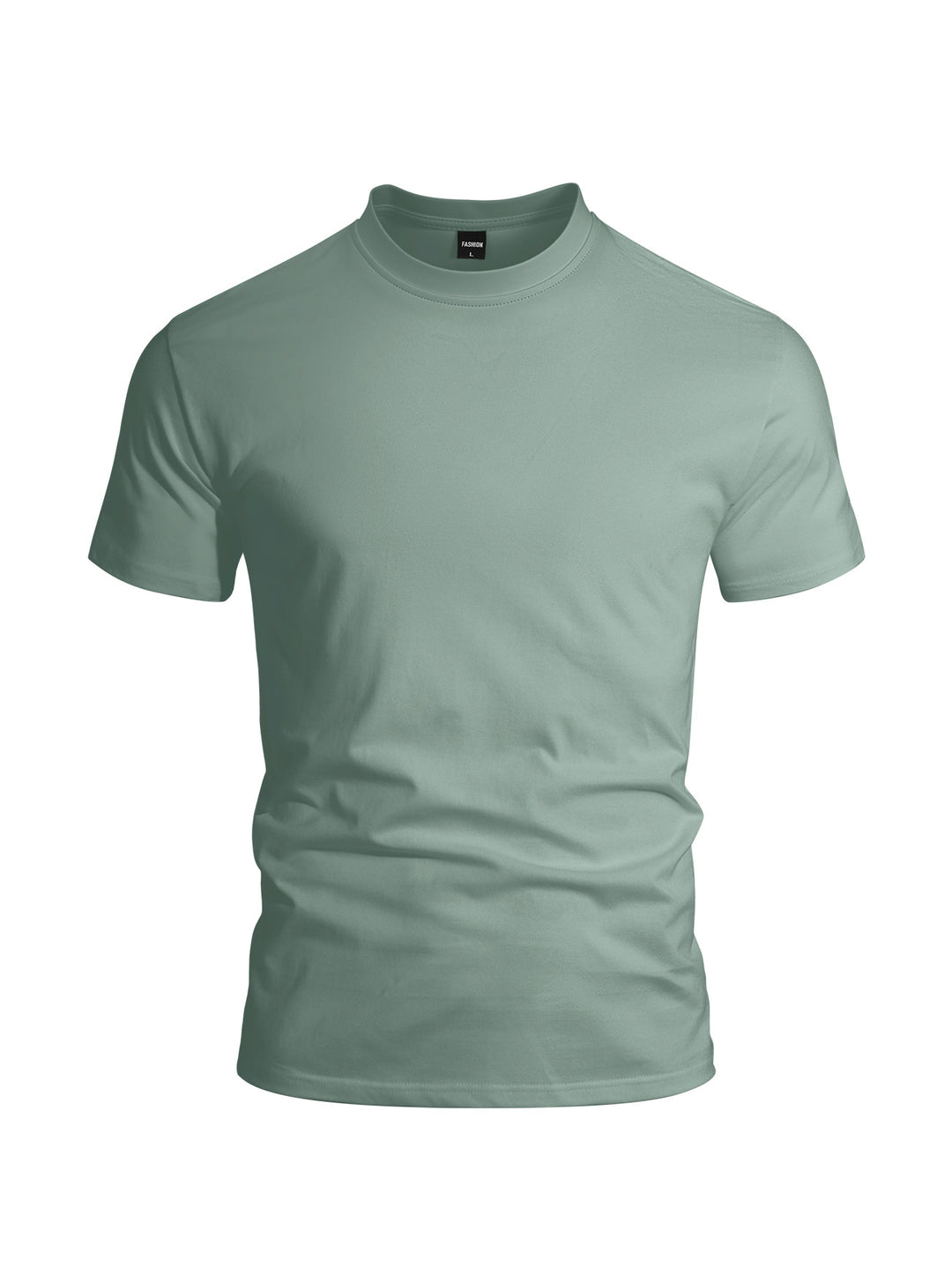 Herren nan eng anliegendes Rundhals-Basicshirt aus Singlejersey mit verstärktem Nackenband R&B
