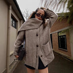 Damen Luxus Oversized-Jacke mit strukturiertem Design R&B