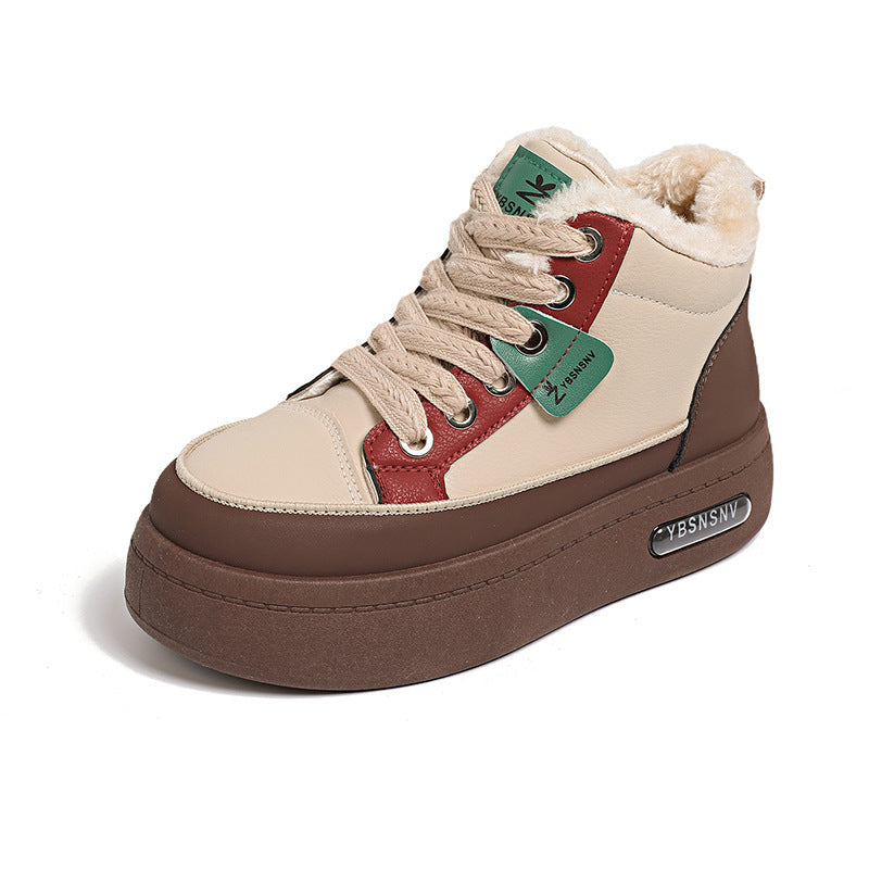 Damen Winterliche High-Top Sneakers mit kuscheligem Innenfutter und dämpfender Sohle R&B