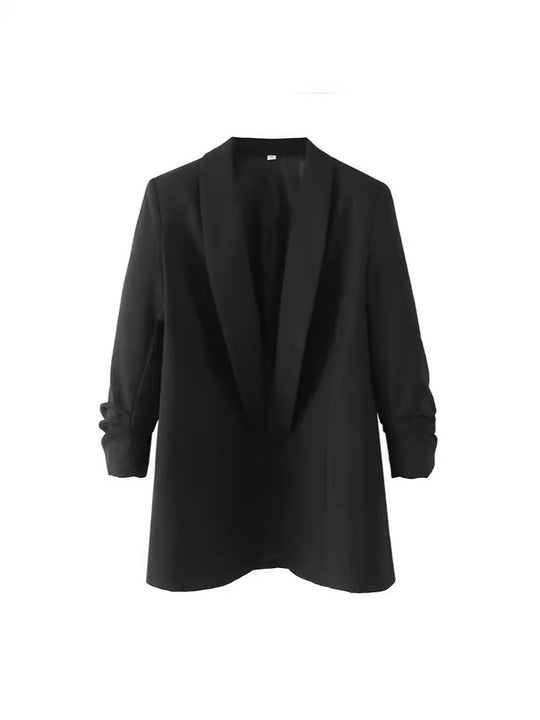 Damen Oversize Blazer ohne Verschluss R&B