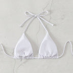 Damen Dreieck-Bikini mit raffinierten Bindändern und animalischem Druck
