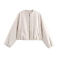Damen elegante Kurzjacke mit Volumenärmel