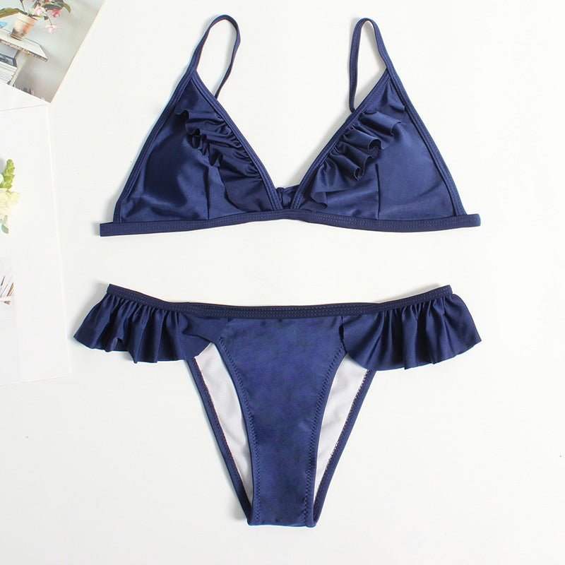 Damen Triangel-Bikini mit Rüschen R&B