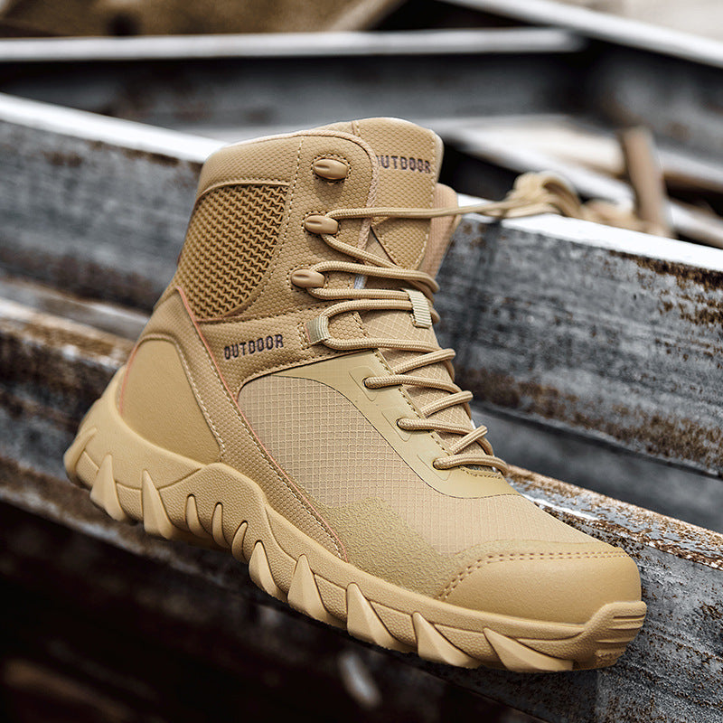 Herren Tactical Stiefel mit strapazierfähigem Obermaterial und rutschfester Sohle R&B