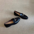 Damen elegante Loafer mit modischen Schnallenakzenten R&B