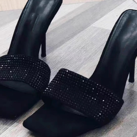 Damen Glitzernde Stiletto Mules R&B