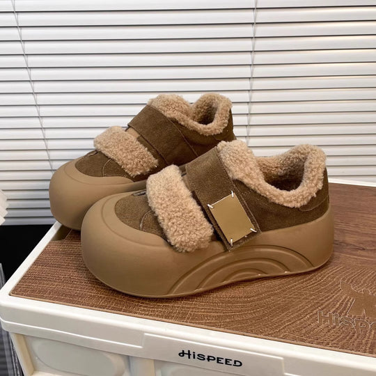 Damen Plüschgefütterte Slip-On Sneakers R&B
