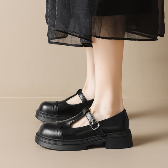 Damen elegante Mary-Jane Schule mit robustem Blockabsatz R&B