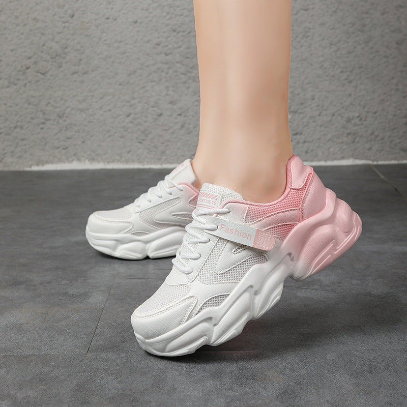 Damen Sportliche Chunky Sneakers mit atmungsaktiver Mesh-Oberfläche und gepolsterter Sohle