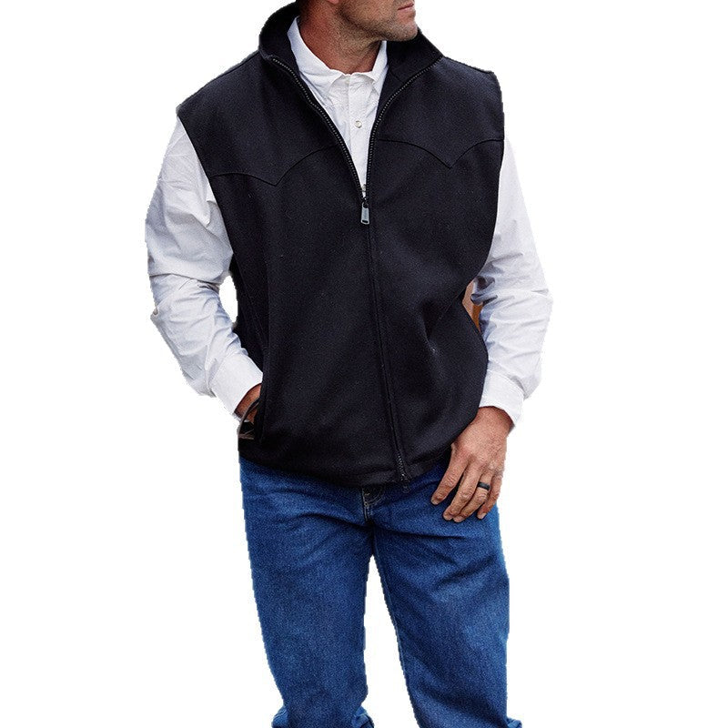 Herren Fleece-Weste mit praktischem Reißverschluss und seitlichen Taschen