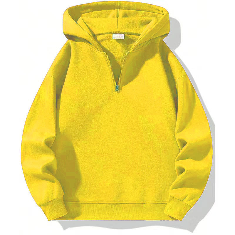 Herren sportlicher Kapuzenpullover mit halbem Reißverschluss R&B