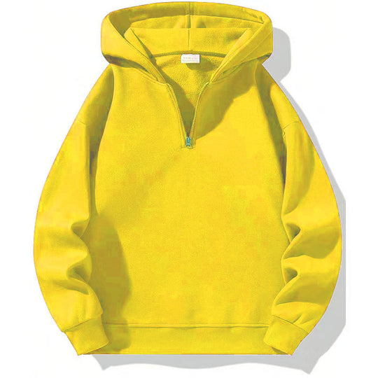 Herren sportlicher Kapuzenpullover mit halbem Reißverschluss R&B