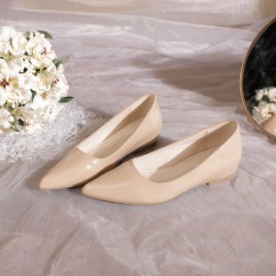 Damen elegante Ballerinas mit spitzem Zehenbereich R&B