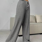 Damen weite Karohose mit elastischem Bund und verstellbarem Kordelzug R&B