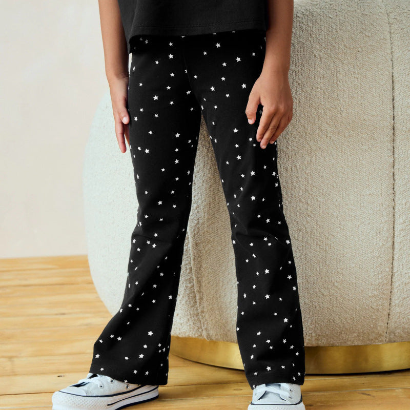 Mädchen Flared Leggings mit funkelndem Sternenmotiv R&B