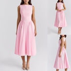 Damen A-Linie Cocktailkleid mit elegantem Taillenkürzel und femininem Schnitt R&B