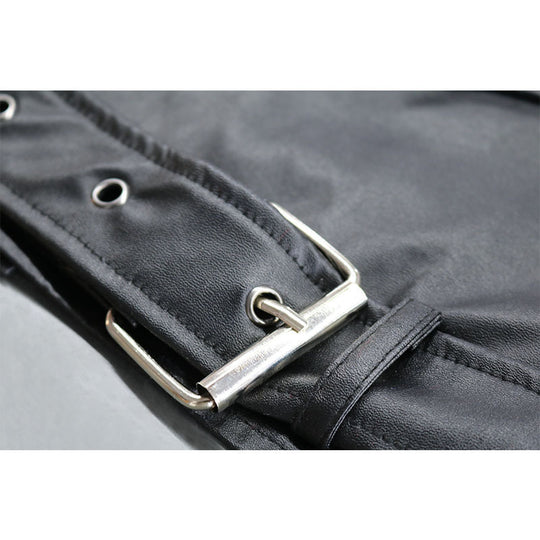 Herren Weiche Lederjacke mit asymmetrischem Reißverschluss