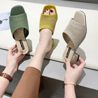 Damen Wedge-Pantoletten mit stilvollem Netzdesign und komfortablem Blockabsatz R&B