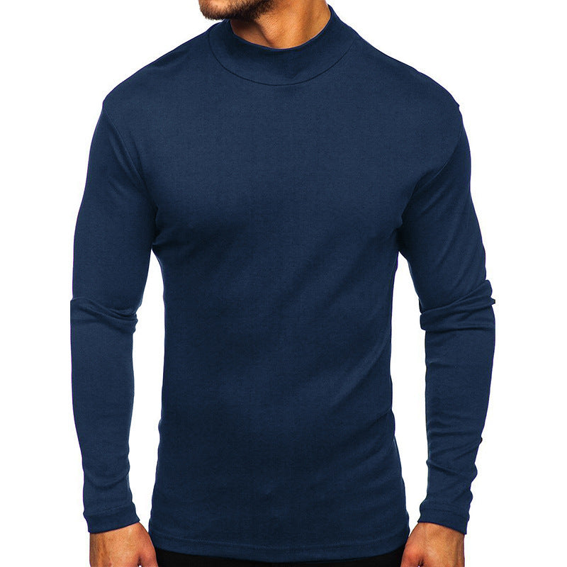 Herren Langarmshirt mit Stehkragen aus hochwertigem Material R&B