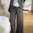 Damen Lässige Lounge-Hosen mit elastischem Bund und feinem Streifenmuster R&B