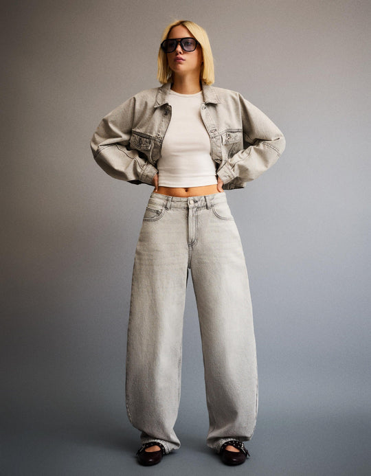 Damen Oversized Jeansjacke R&B