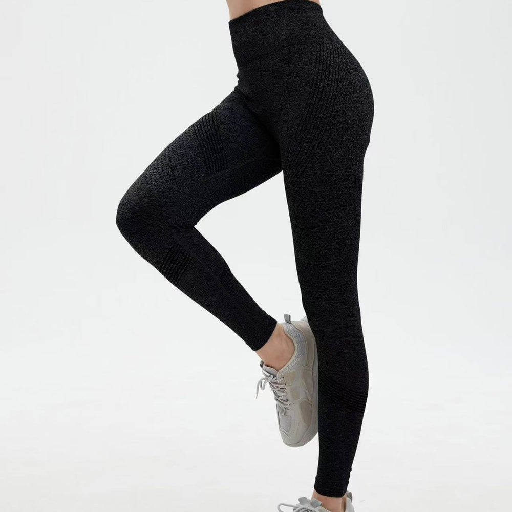 Damen Hochwertige Sportleggings mit atmungsaktiven Mesh-Einsätzen und nahtlosem Design R&B