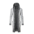 Damen Strickjacke mit Kapuze und seitlichen Taschen
