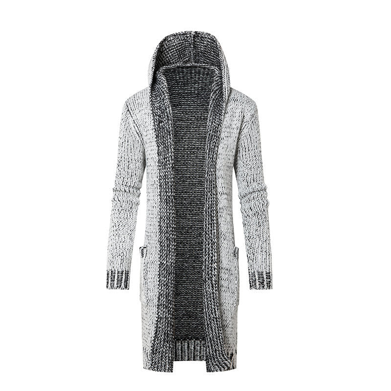 Damen Strickjacke mit Kapuze und seitlichen Taschen
