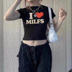 Damen Crop-Top mit floralem Grafikdruck und figurbetontem Schnitt R&B
