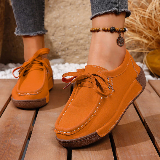 Damen Mokassin-Sneaker mit modernem Schnürdesign und rutschfester Sohle R&B