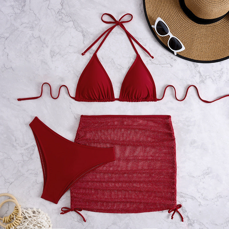 Damen Bikini-Set mit durchscheinendem Rock R&B