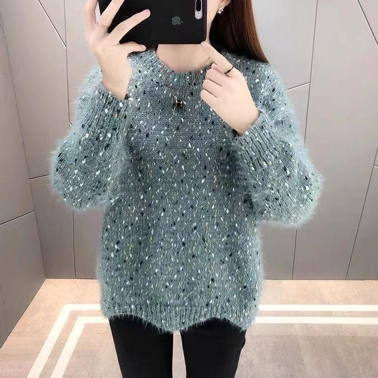 Damen Flauschiger Pulli mit einzigartigem Strukturdesign und funkelnden Akzenten R&B