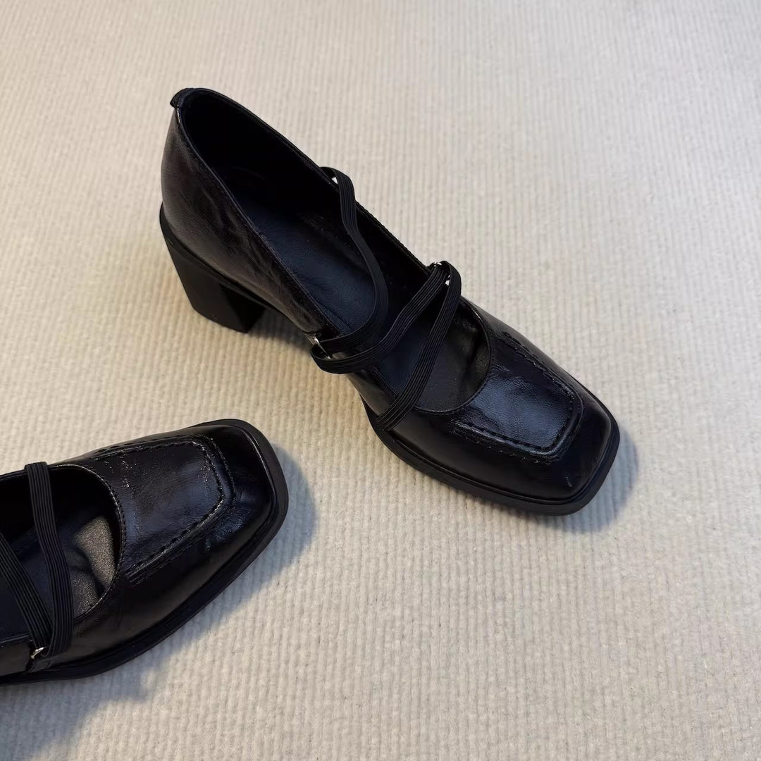 Damen Elegante Mules mit modischem Schnürdesign und komfortablem Blockabsatz R&B