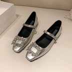 Damen Ballerinas mit funkelndem Schmuckdetail R&B
