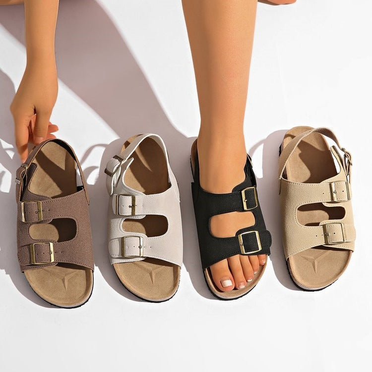 Damen bequeme Sandalen mit verstellbaren Schnallen R&B