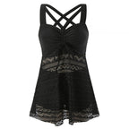 Damen Bade-Kleid mit eleganten Drapierungen und modischem Slip R&B