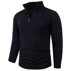 Herren Strukturierter Pullover mit ZIP-Kragen R&B