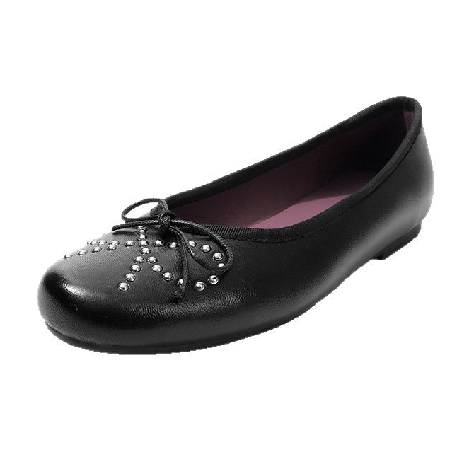 Damen Ballerinas mit schimmerndem Metallic-Obermaterial und Zierperlen R&B