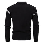 Herren modischer Strickpullover mit einzigartigem Design und hohem Kragen R&B
