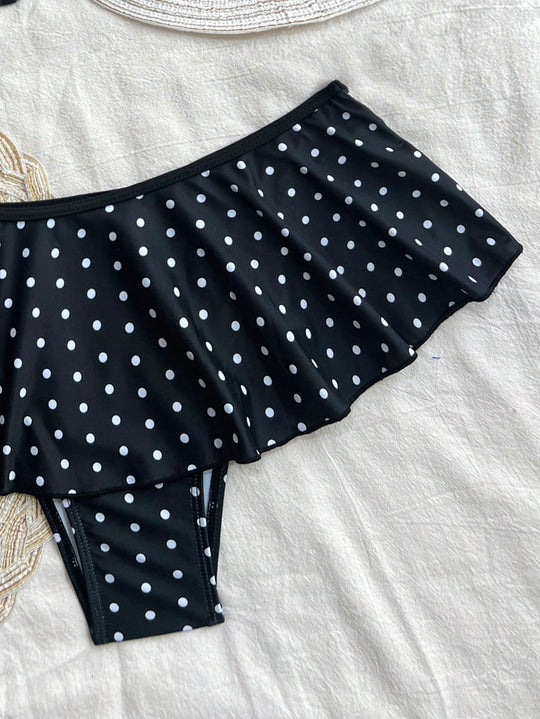 Damen Triangel-Bikini mit verspieltem Rüschensaum R&B