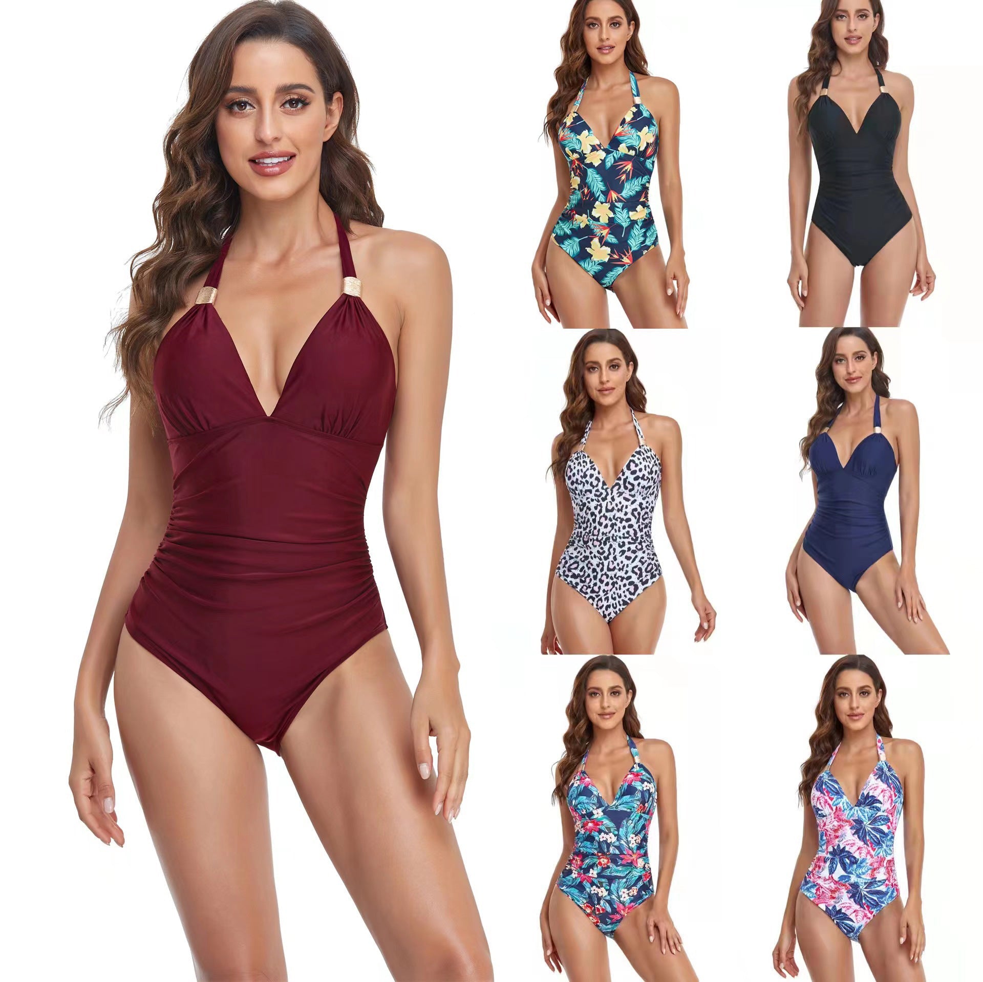 Damen Eleganter Hochgeschnittener Badeanzug R&B