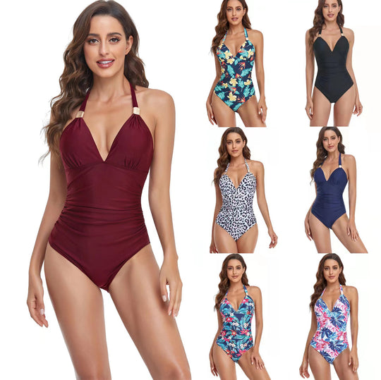 Damen Eleganter Hochgeschnittener Badeanzug R&B