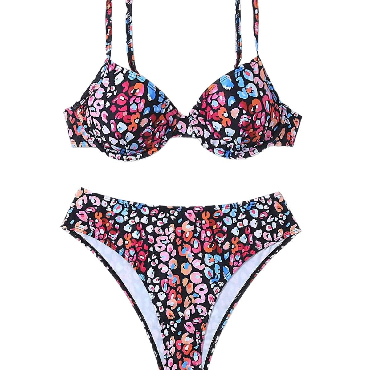 Damen Bikini-Set mit tierischem Mustermix R&B