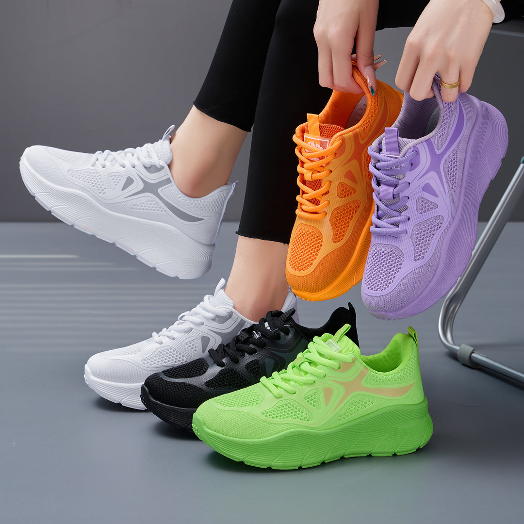 Damen Sportliche Laufschuhe mit atmungsaktiver Mesh-Oberfläche und stoßdämpfender Sohle R&B